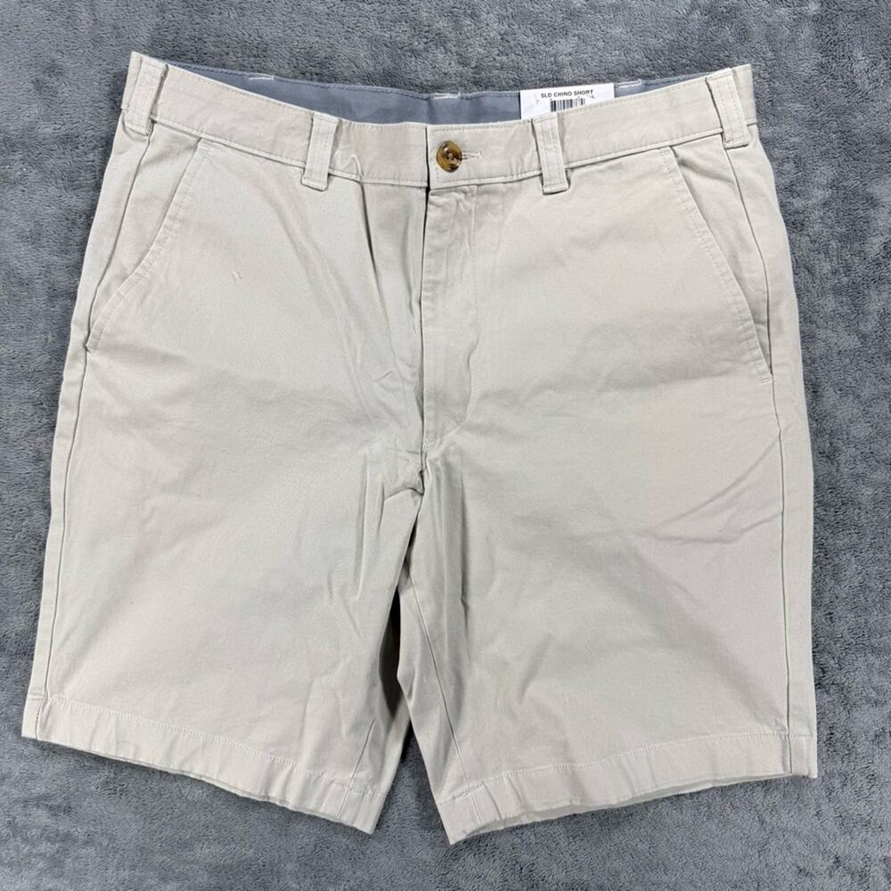 Club Room Men’s 9” Chino Short 4-Way Stretch Light Khaki Flat Front NEW
